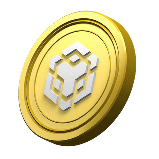 Dekoratives Element mit Binance BNB Münze im Gemeinschaftsvertrauensbereich